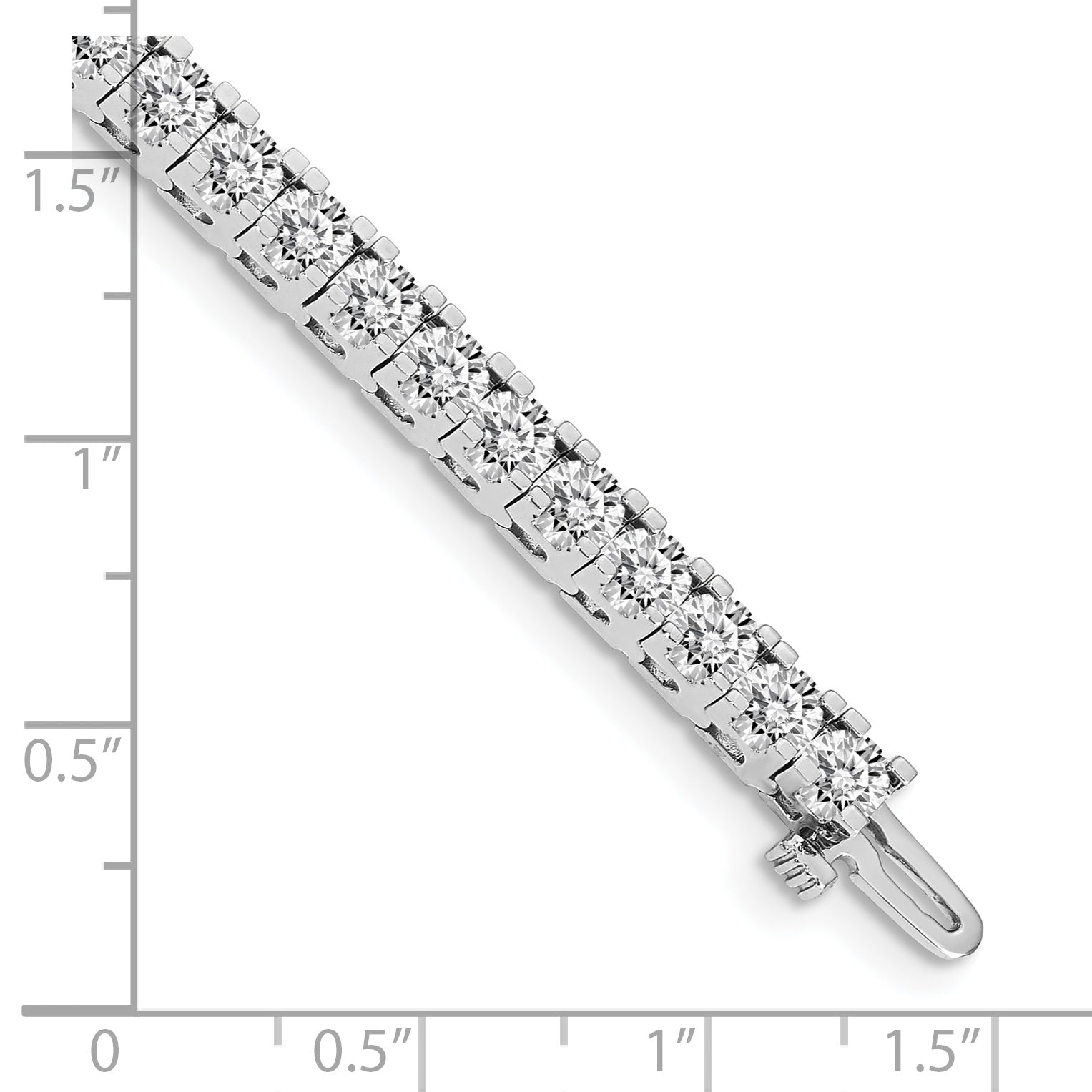 14k White Gold AA Diamond Tennis Bracelet