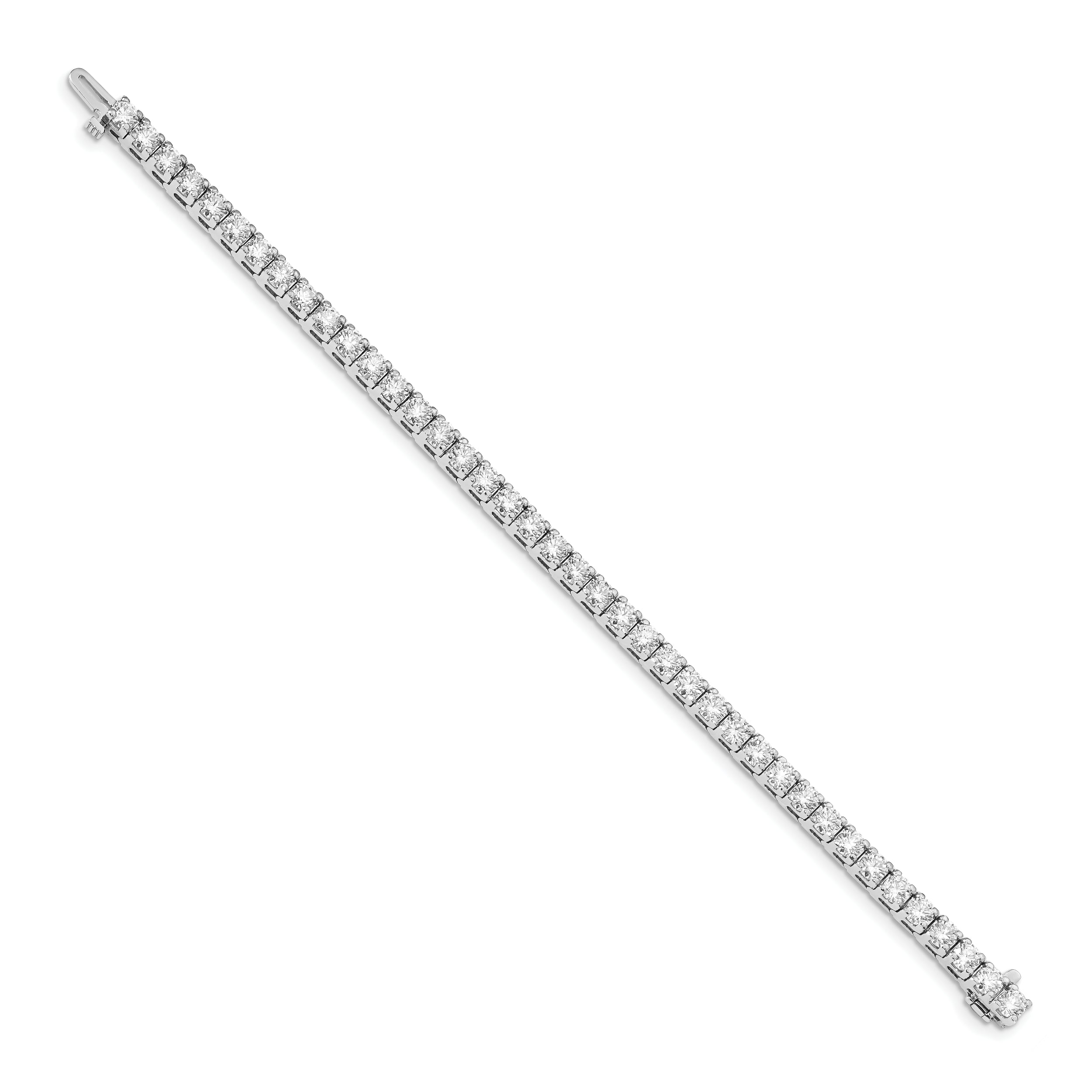 14k White Gold AA Diamond Tennis Bracelet