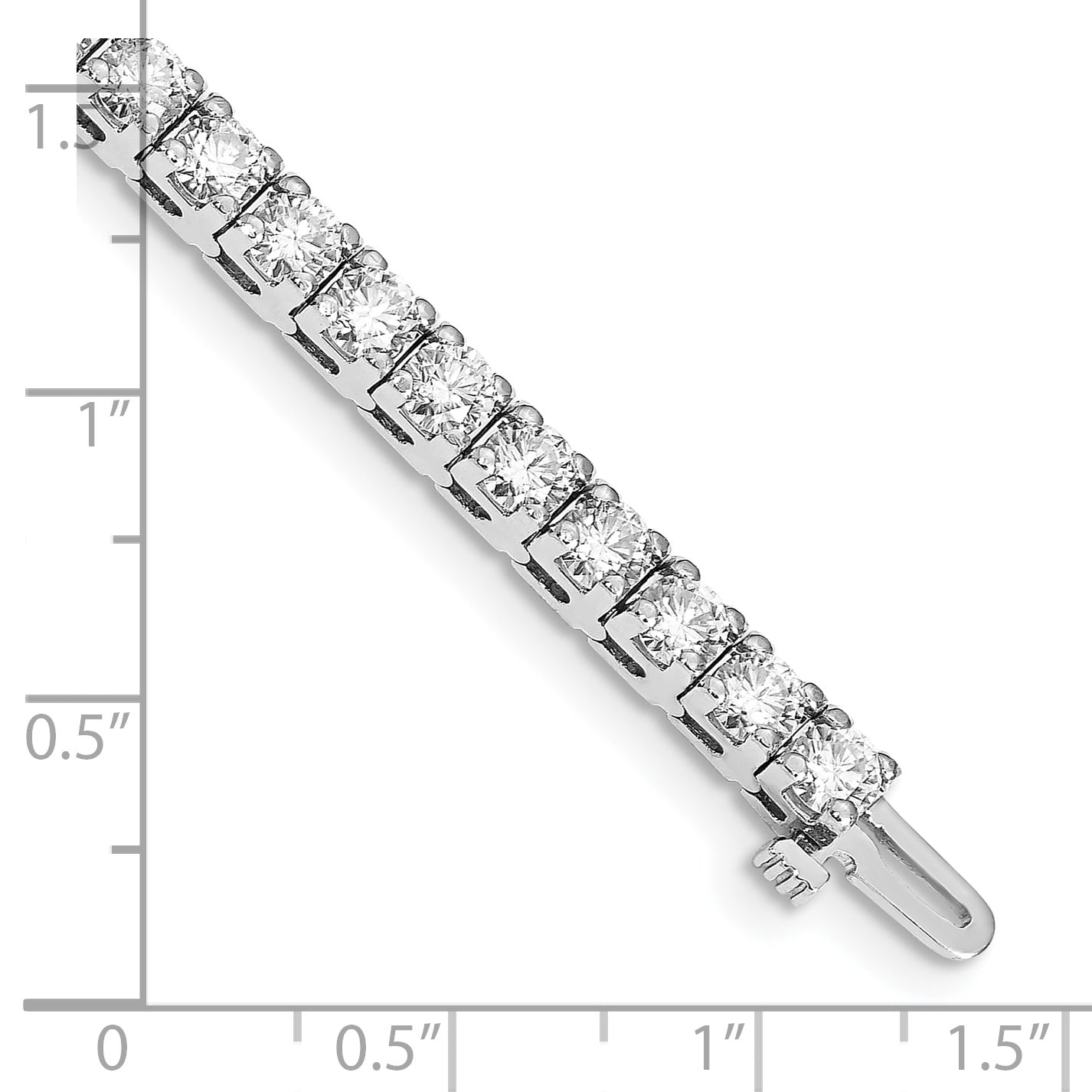 14k White Gold AA Diamond Tennis Bracelet