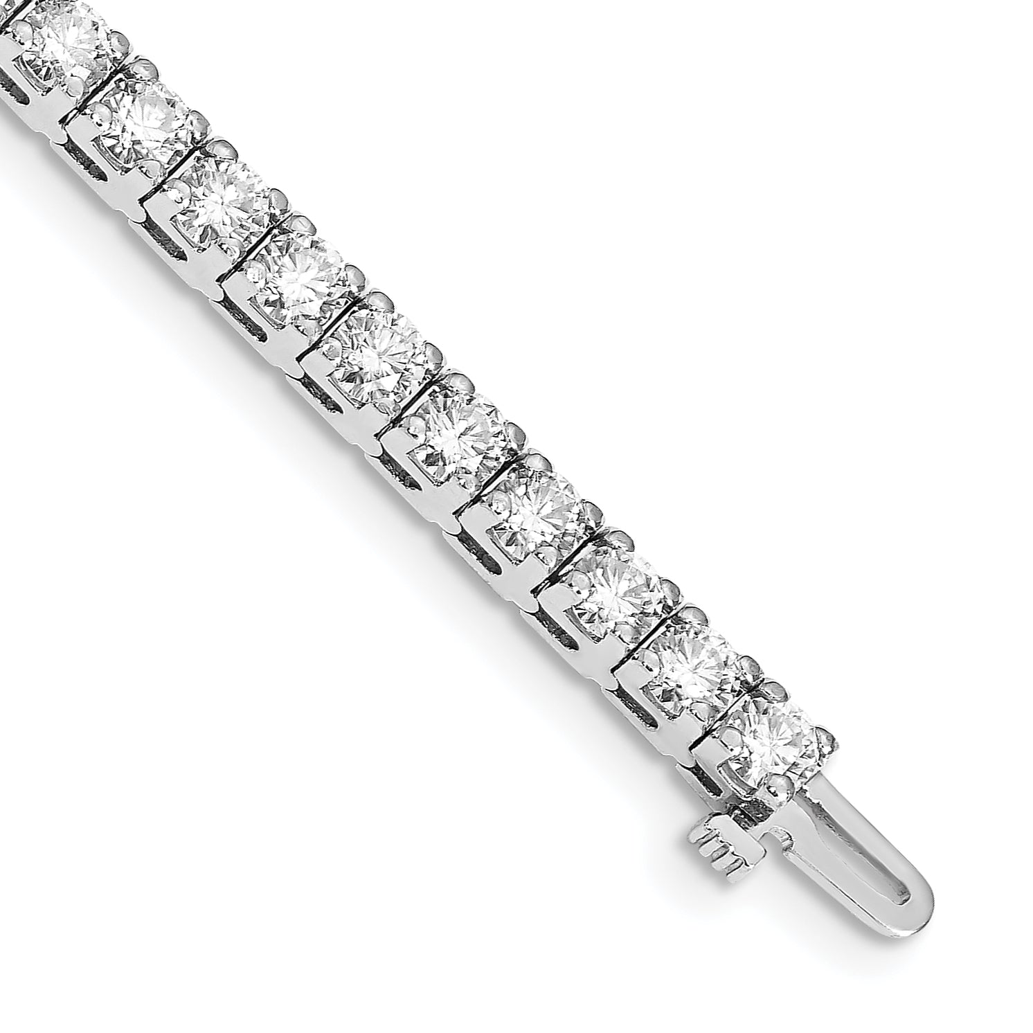 14k White Gold AA Diamond Tennis Bracelet