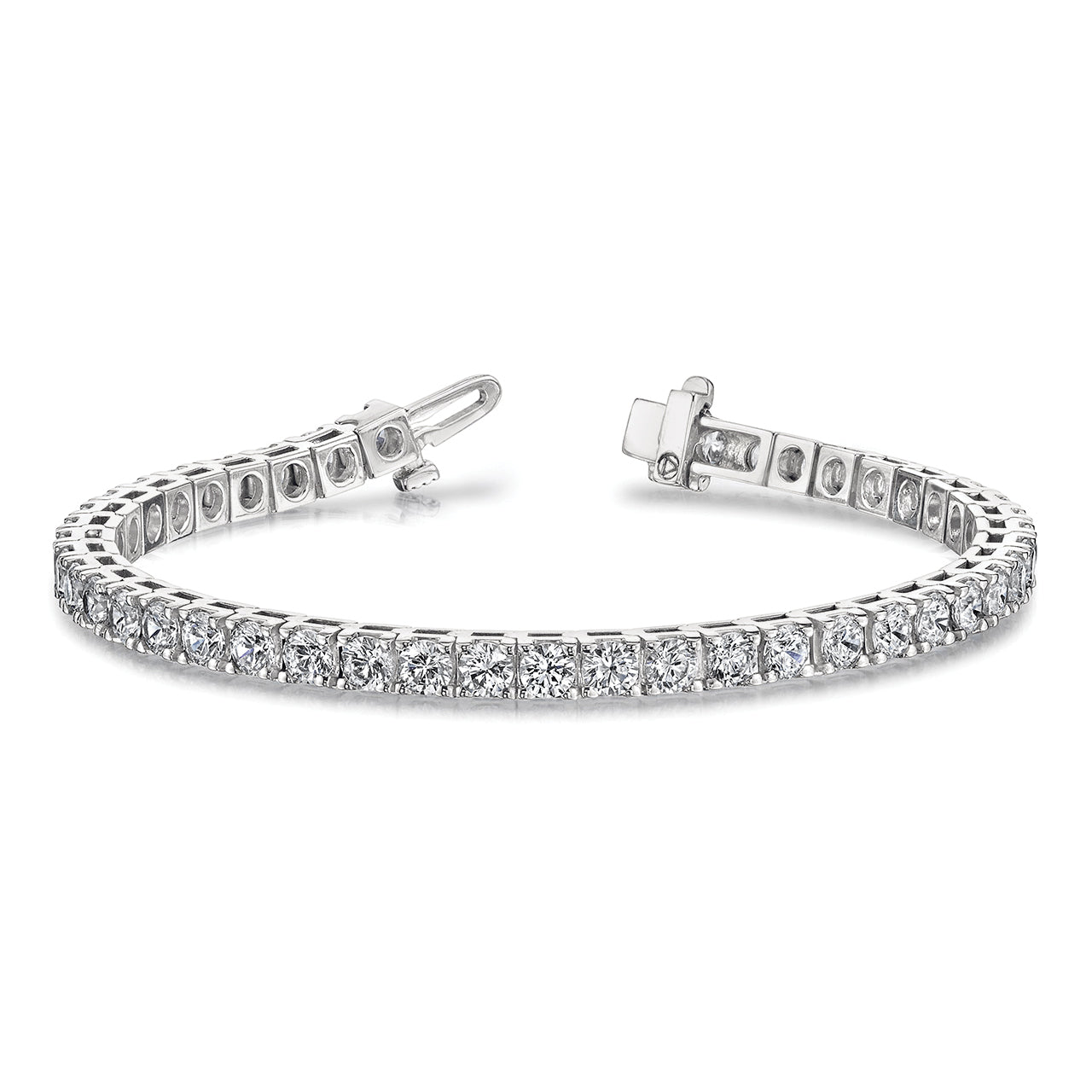 14k White Gold AA Diamond Tennis Bracelet