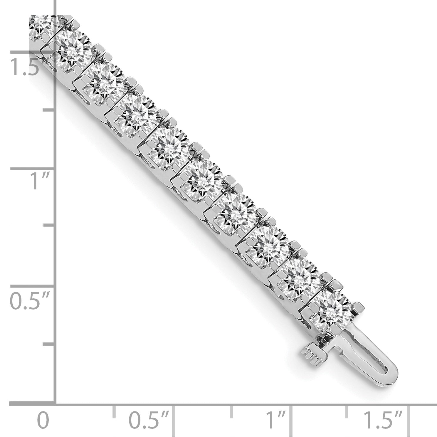 14k White Gold AA Diamond Tennis Bracelet