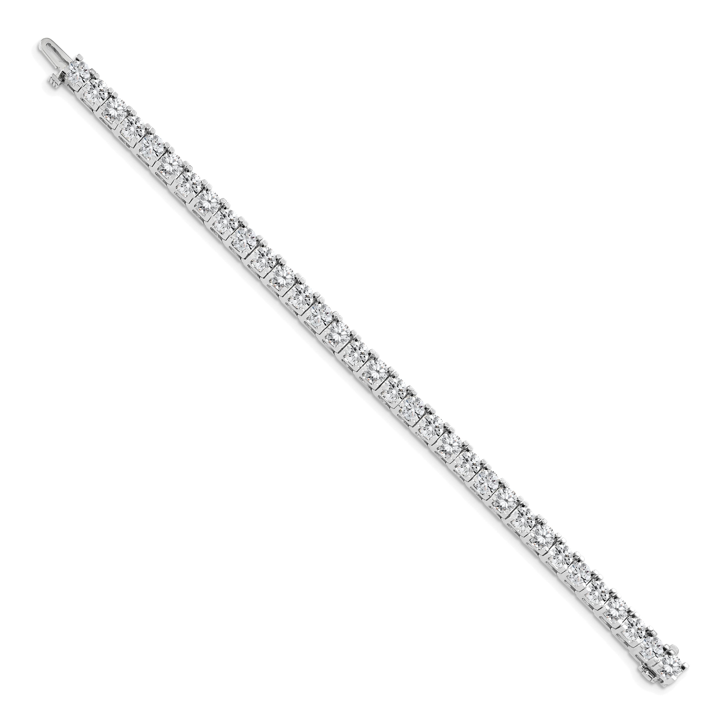 14k White Gold AA Diamond Tennis Bracelet