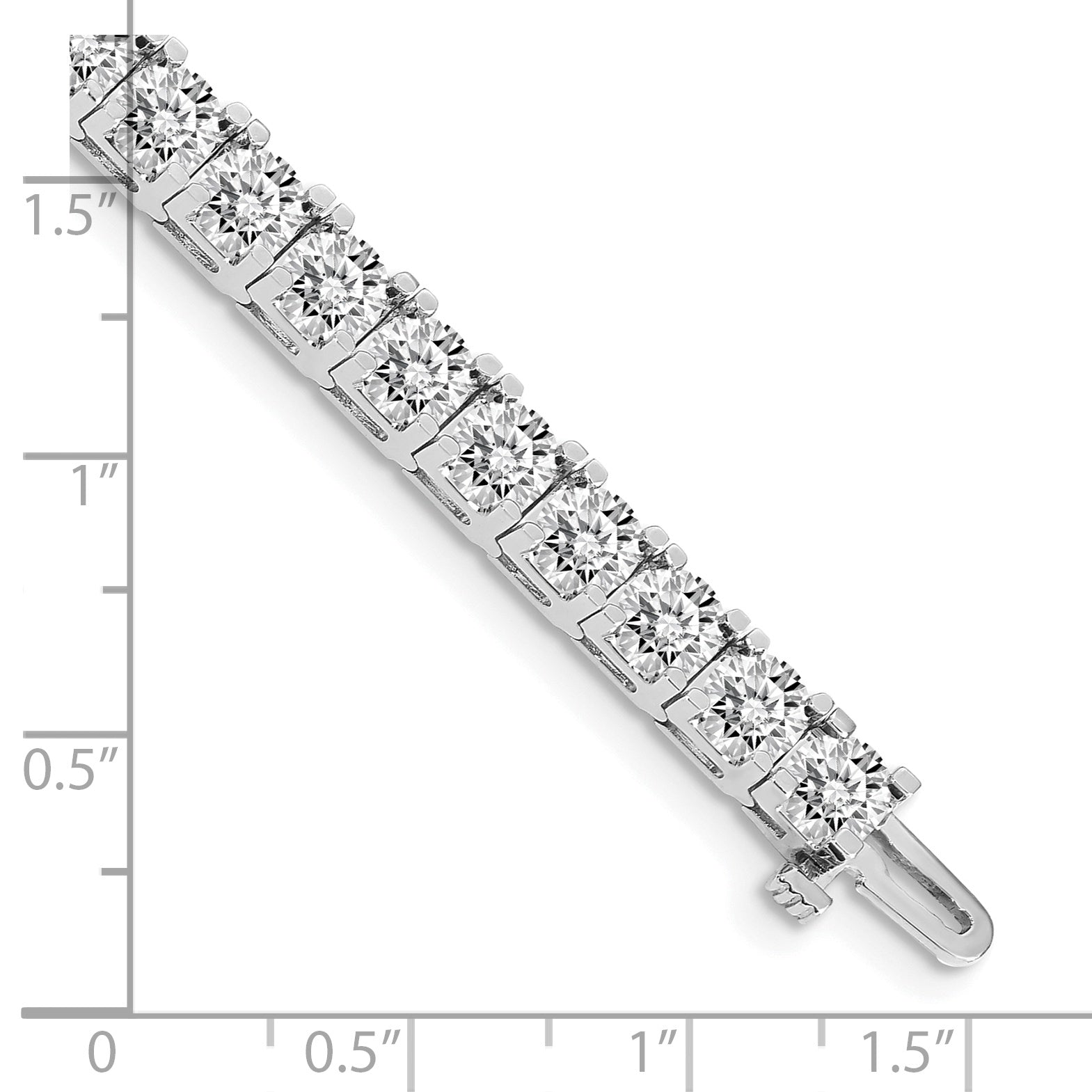 14k White Gold AA Diamond Tennis Bracelet