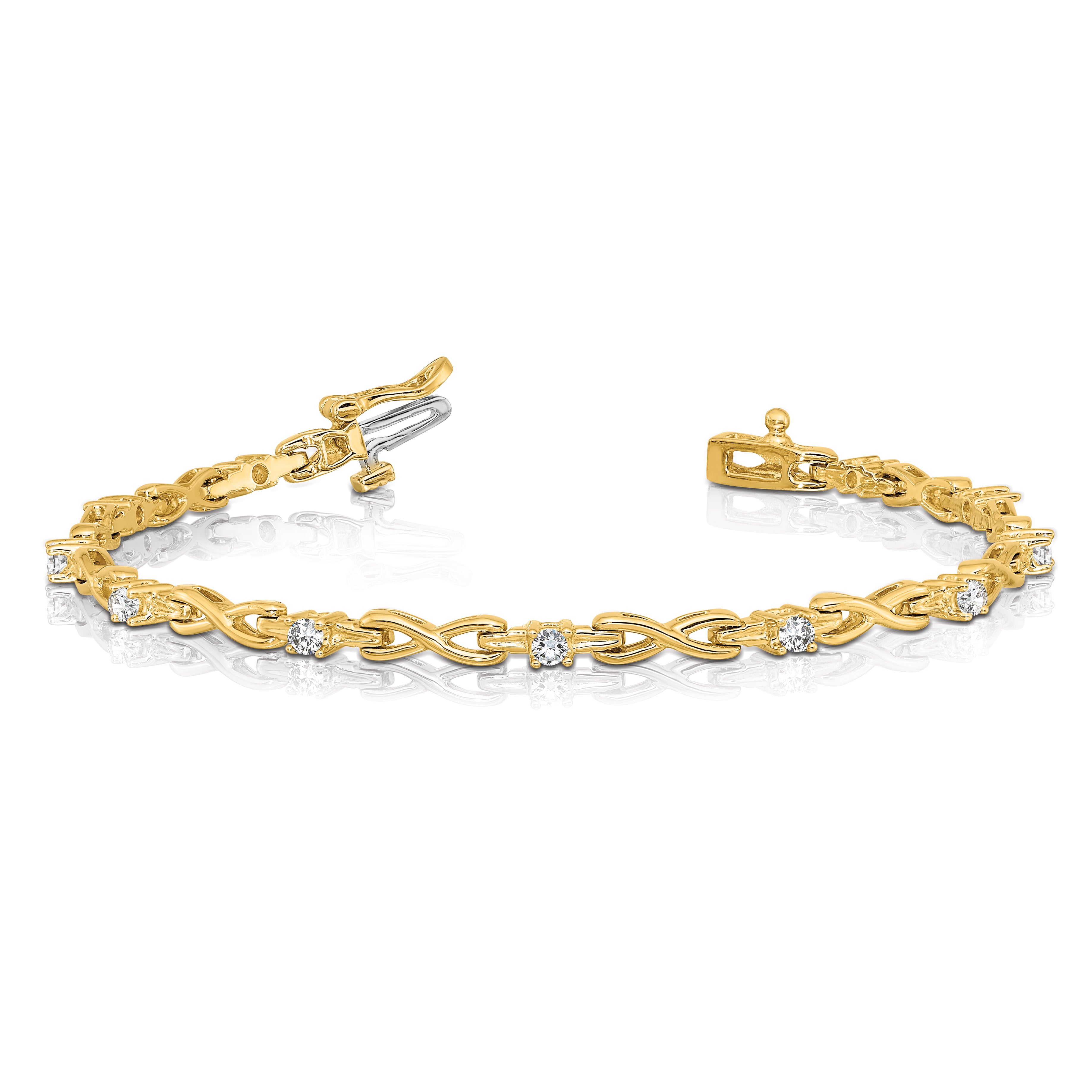 14k AA Diamond Tennis Bracelet