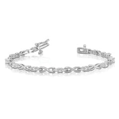 14k White Gold AA Diamond Tennis Bracelet