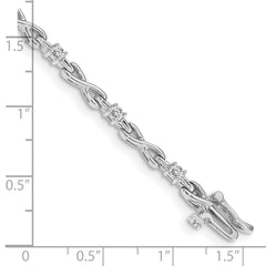 14k White Gold AA Diamond Tennis Bracelet