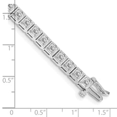 14k White Gold AA Diamond Tennis Bracelet