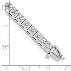 14k White Gold AA Diamond Tennis Bracelet