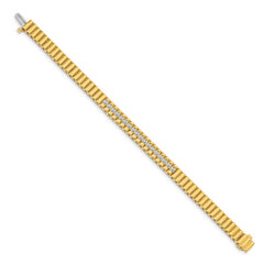 14k AA Diamond Link Bracelet