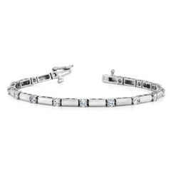 14k White Gold AA Diamond Tennis Bracelet