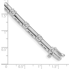 14k White Gold AA Diamond Tennis Bracelet