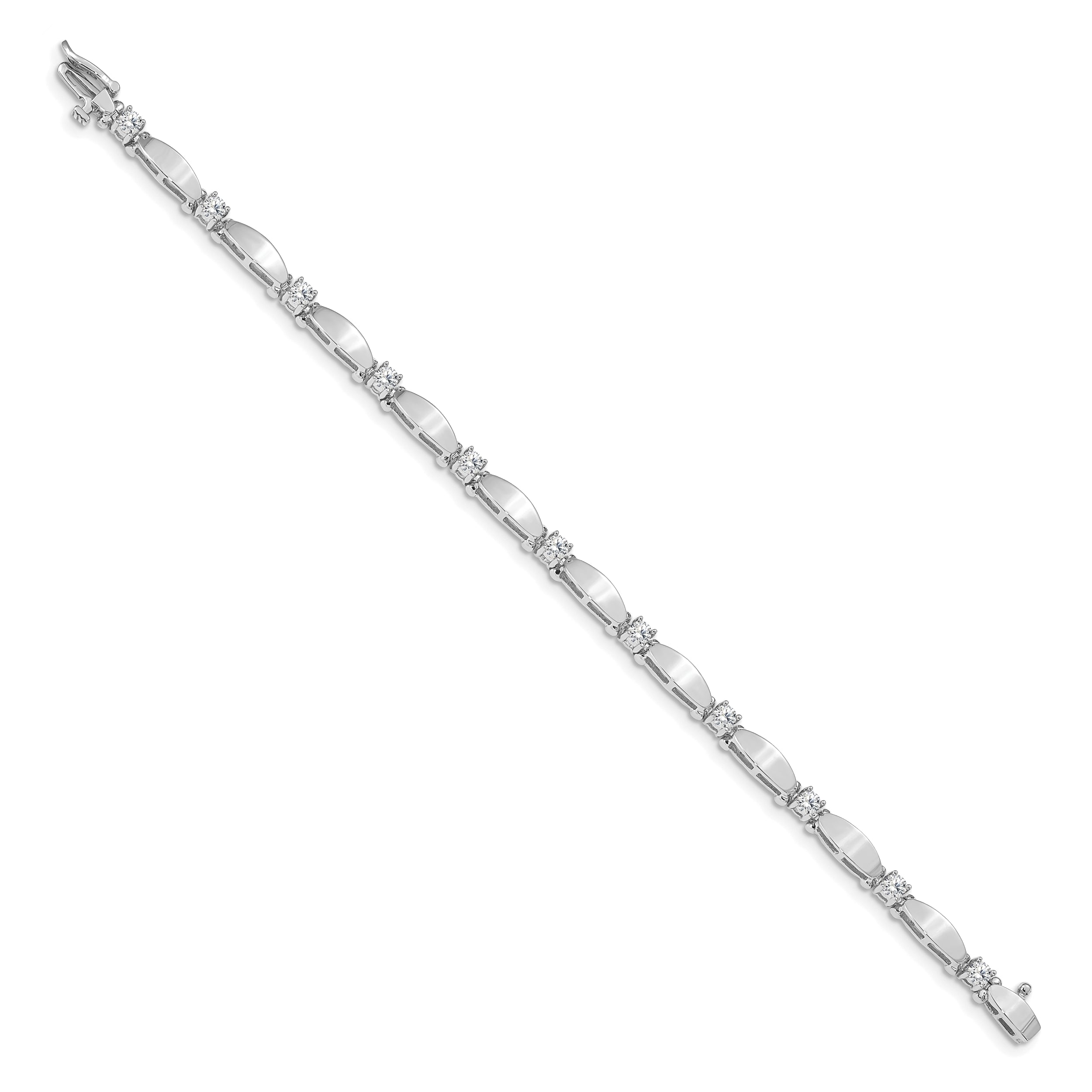 14k White Gold AA Diamond Tennis Bracelet