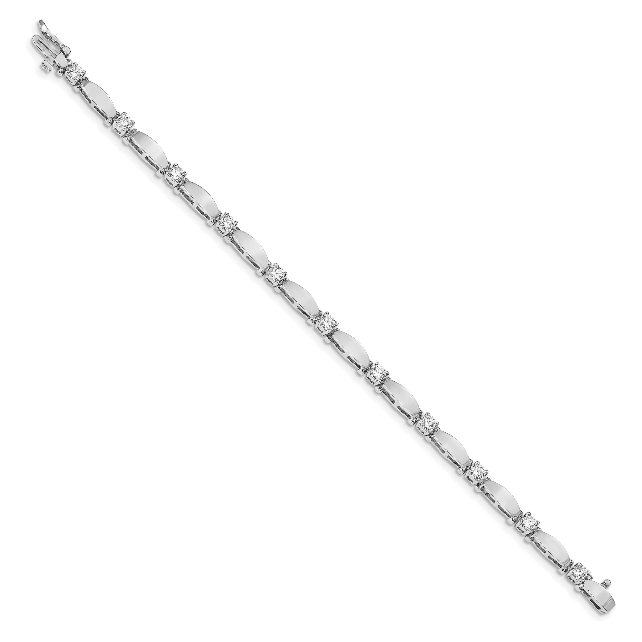 14k White Gold AA Diamond Tennis Bracelet