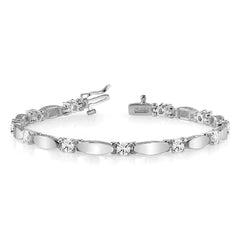 14k White Gold AA Diamond Tennis Bracelet