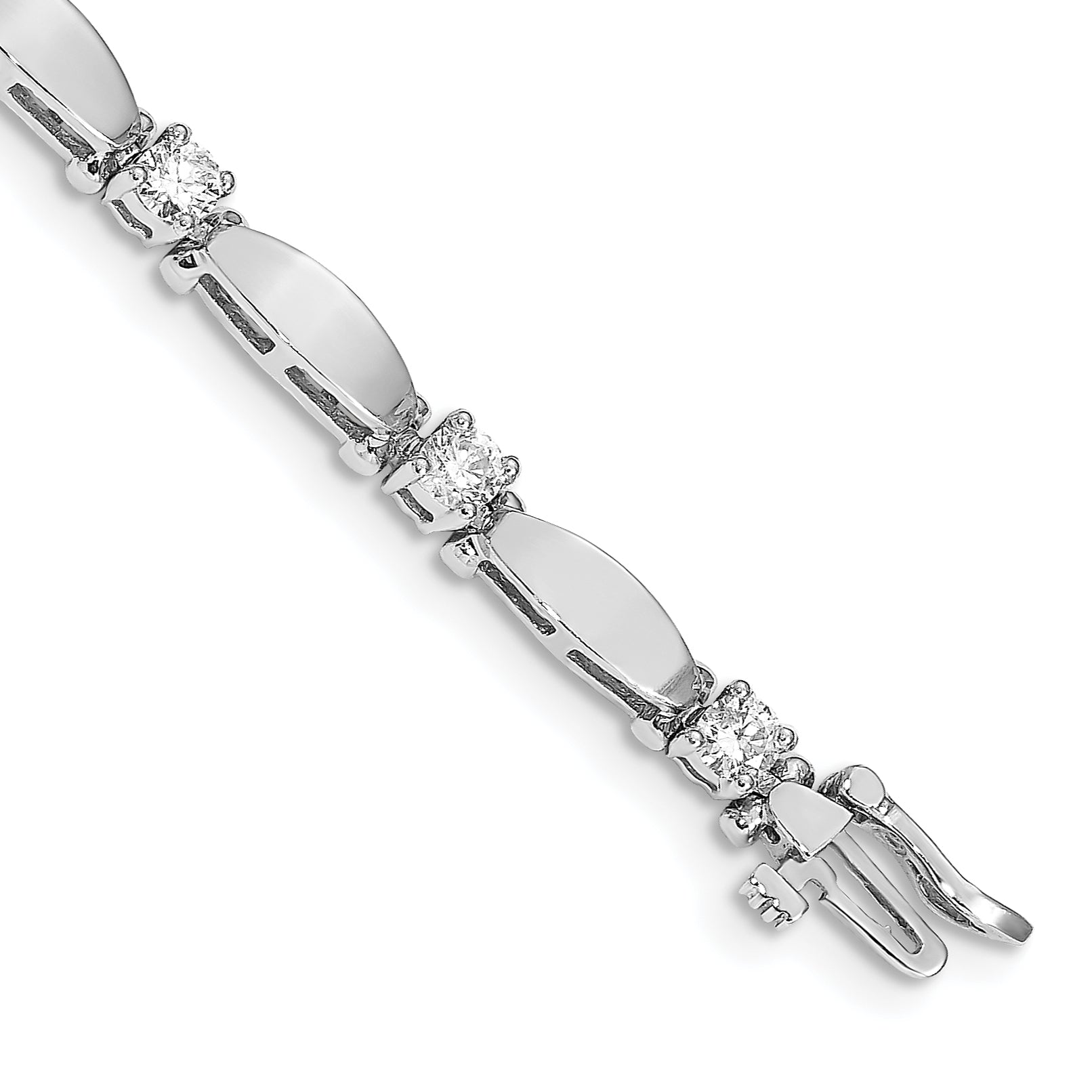 14k White Gold AA Diamond Tennis Bracelet