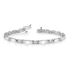 14k White Gold AA Diamond Tennis Bracelet