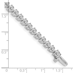 14k White Gold AA Diamond Tennis Bracelet