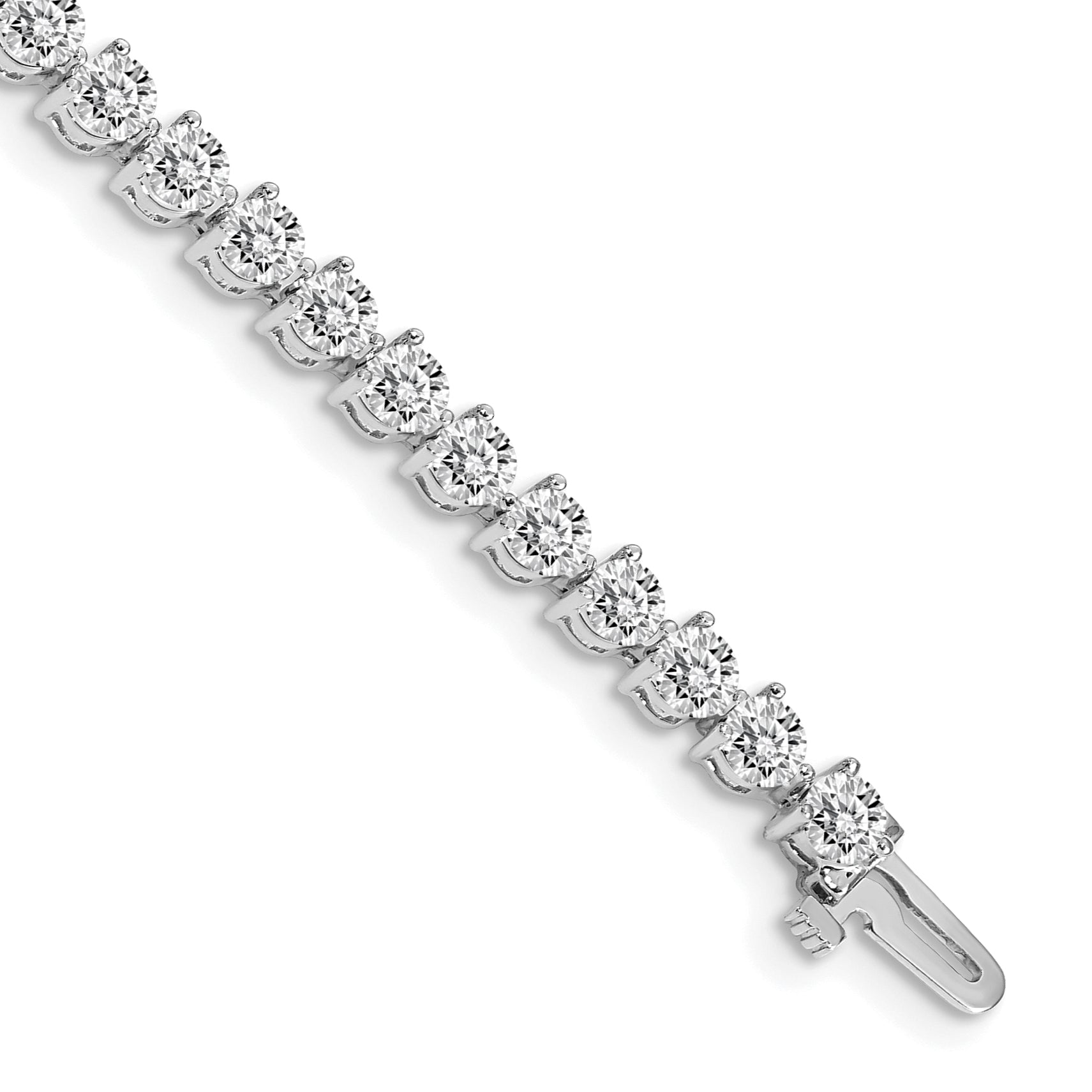 14k White Gold AA Diamond Tennis Bracelet