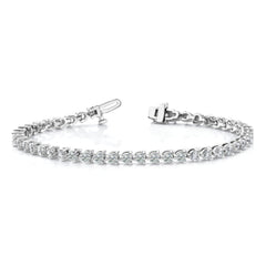 14k White Gold AA Diamond Tennis Bracelet