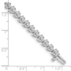 14k White Gold AA Diamond Tennis Bracelet