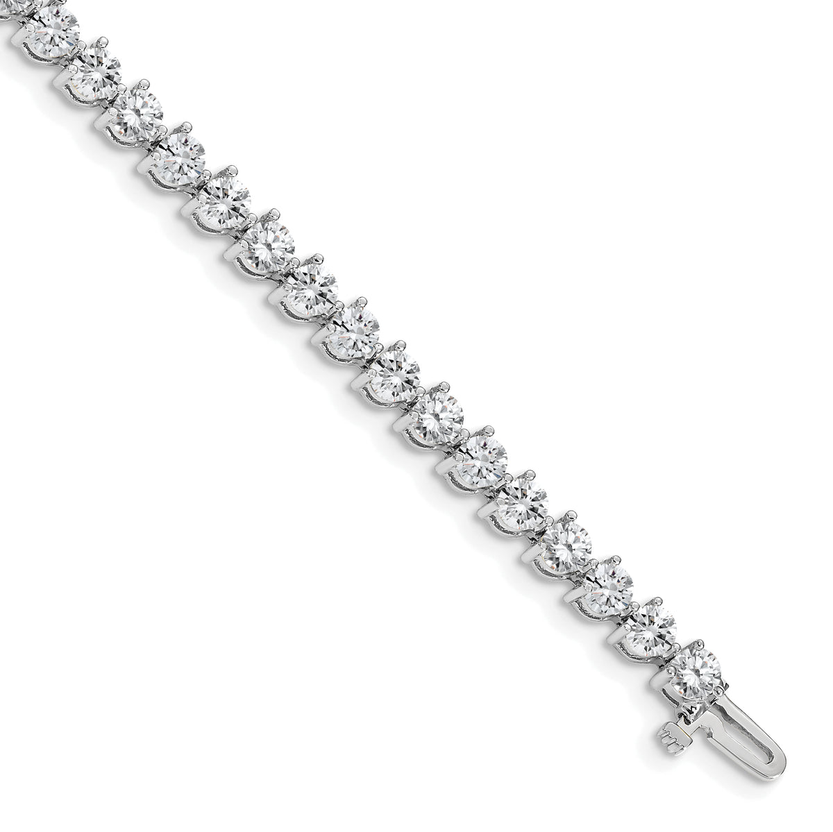 14k White Gold AA Diamond Tennis Bracelet