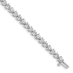 14k White Gold AA Diamond Tennis Bracelet