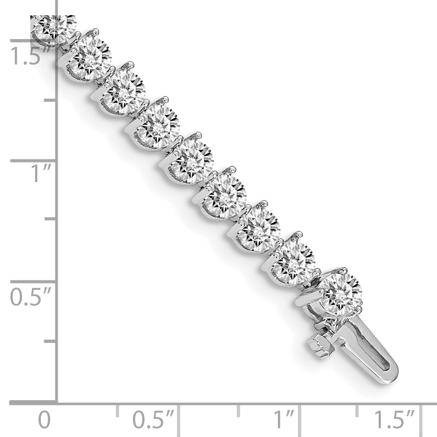 14k White Gold AA Diamond Tennis Bracelet