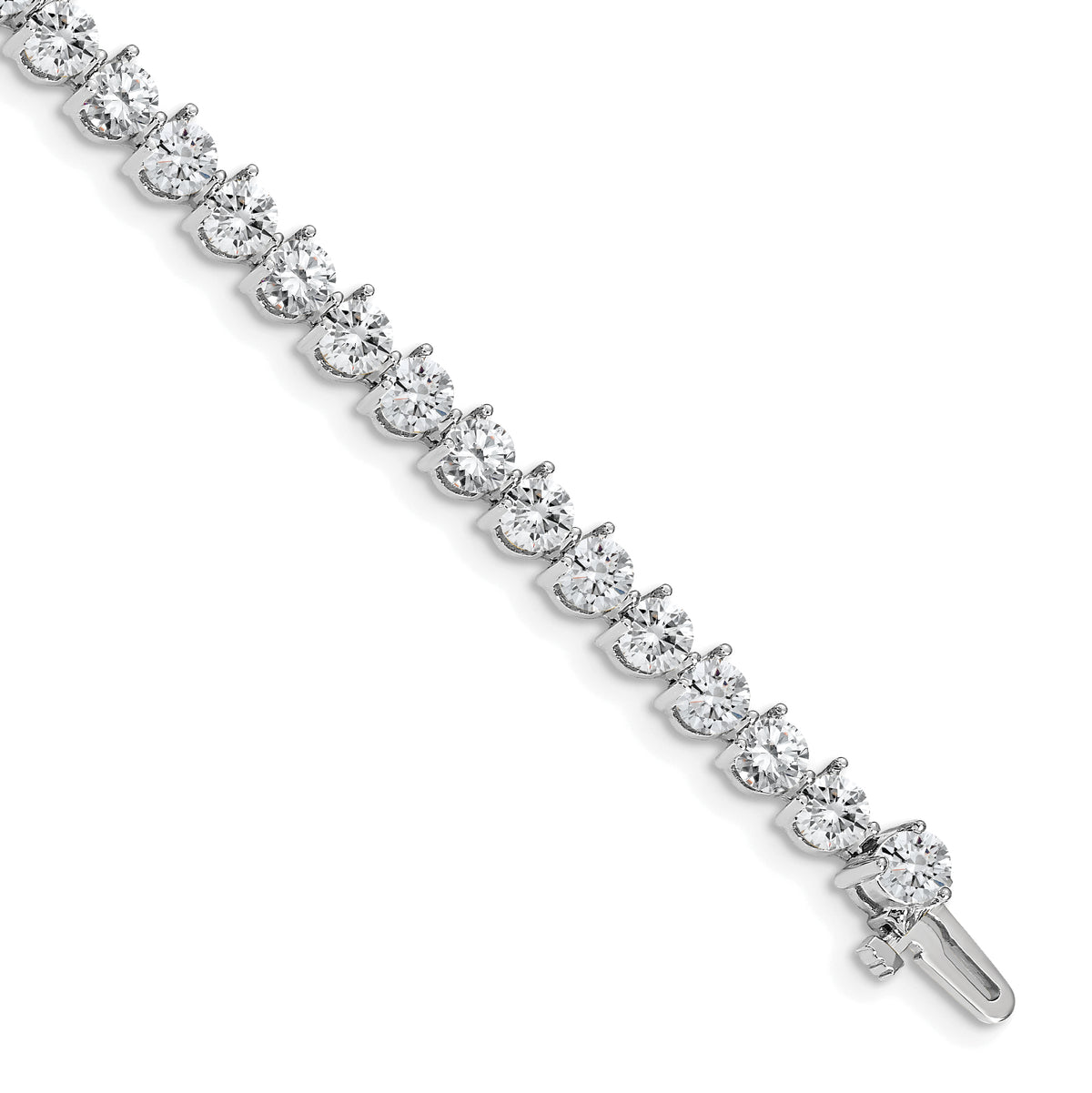 14k White Gold AA Diamond Tennis Bracelet