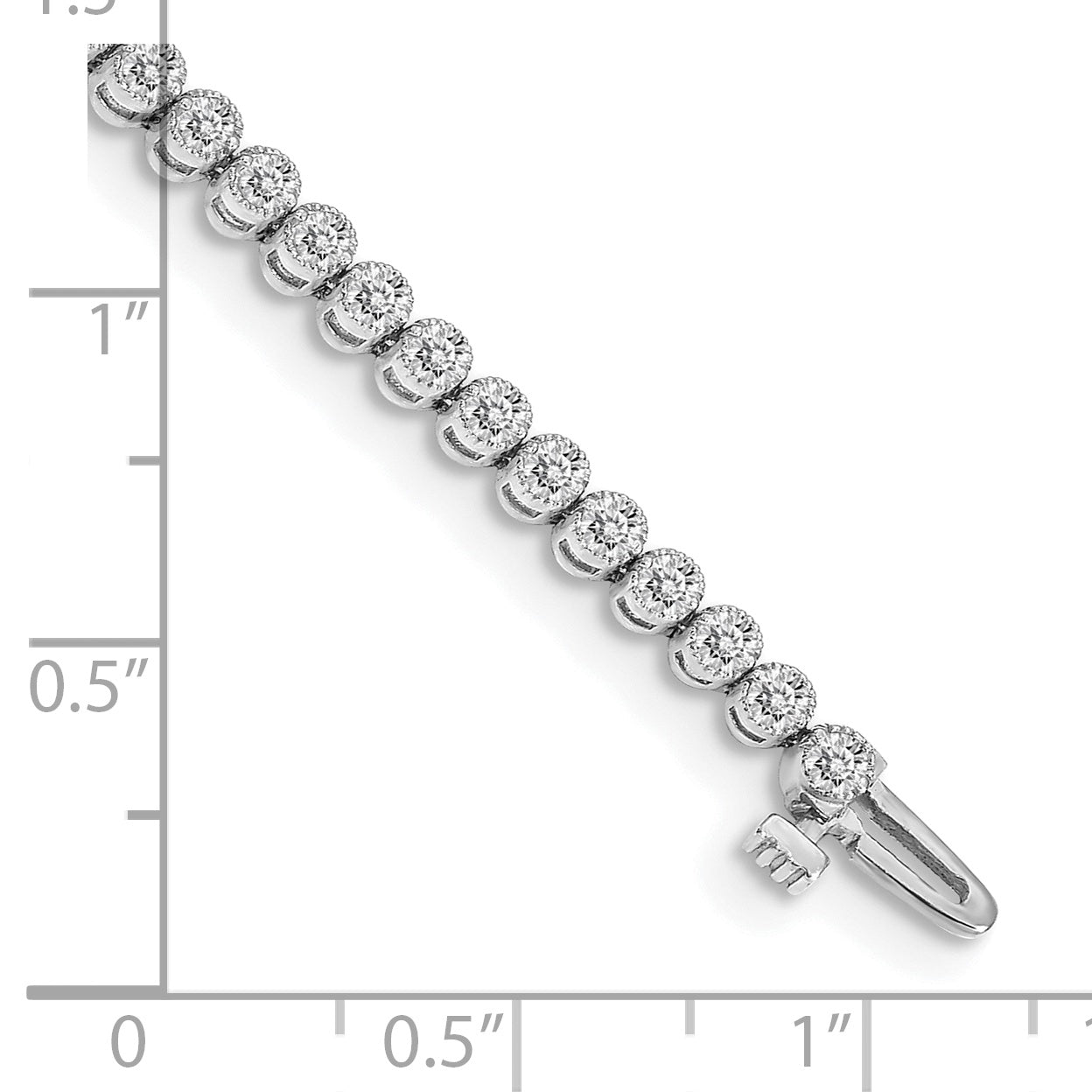 14k White Gold AA Diamond Tennis Bracelet