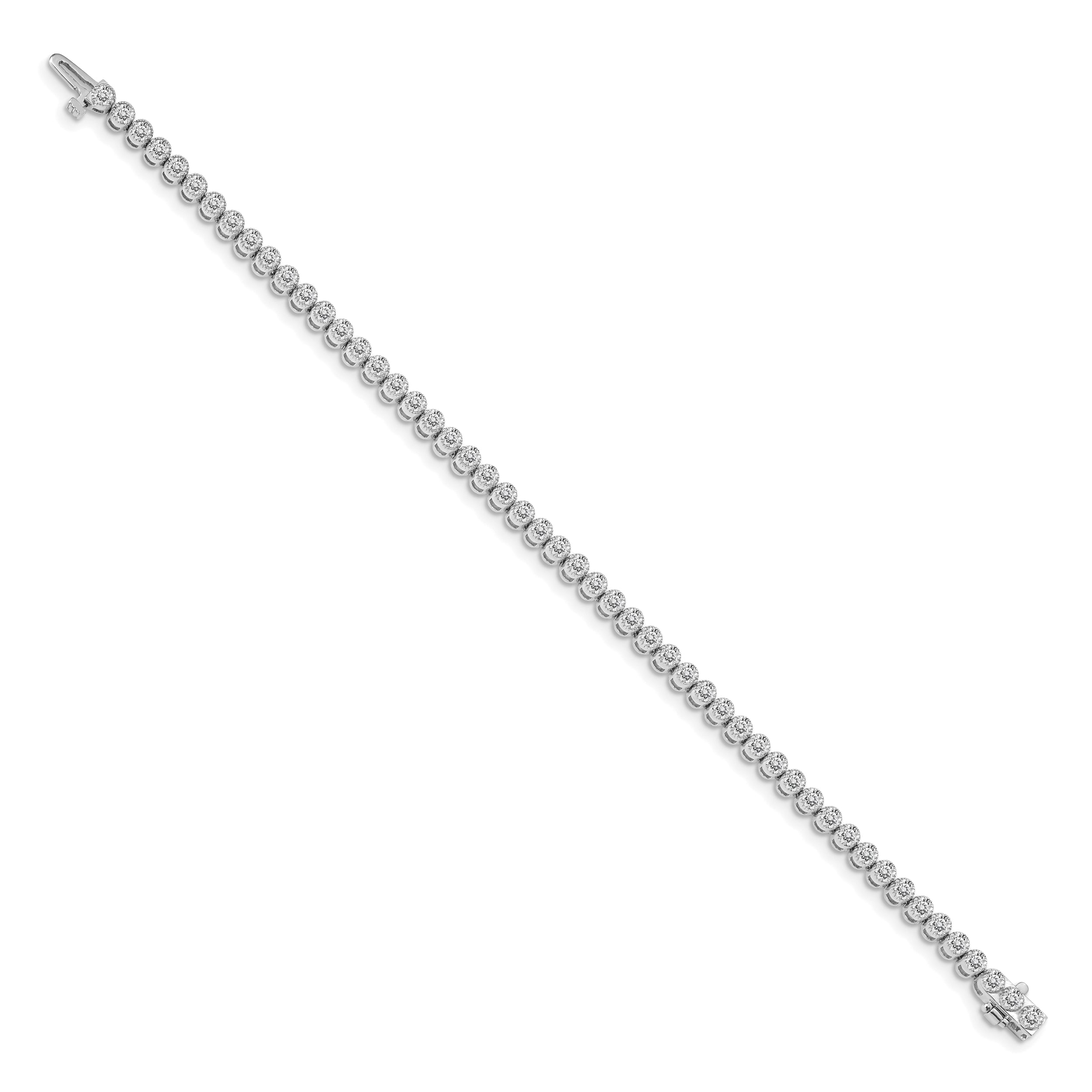 14k White Gold AA Diamond tennis bracelet