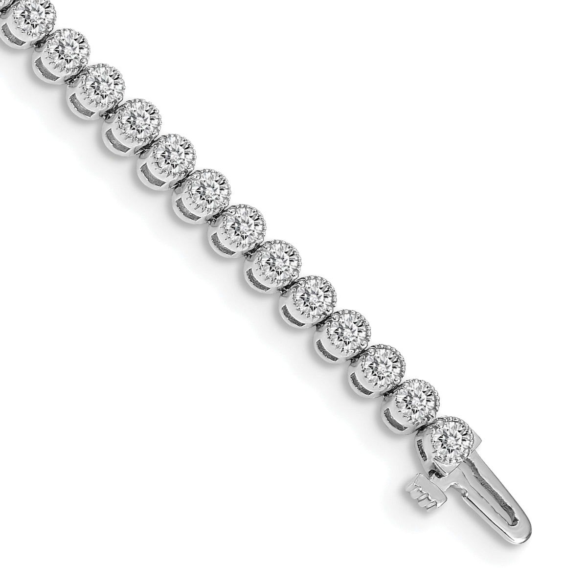 14k White Gold AA Diamond tennis bracelet