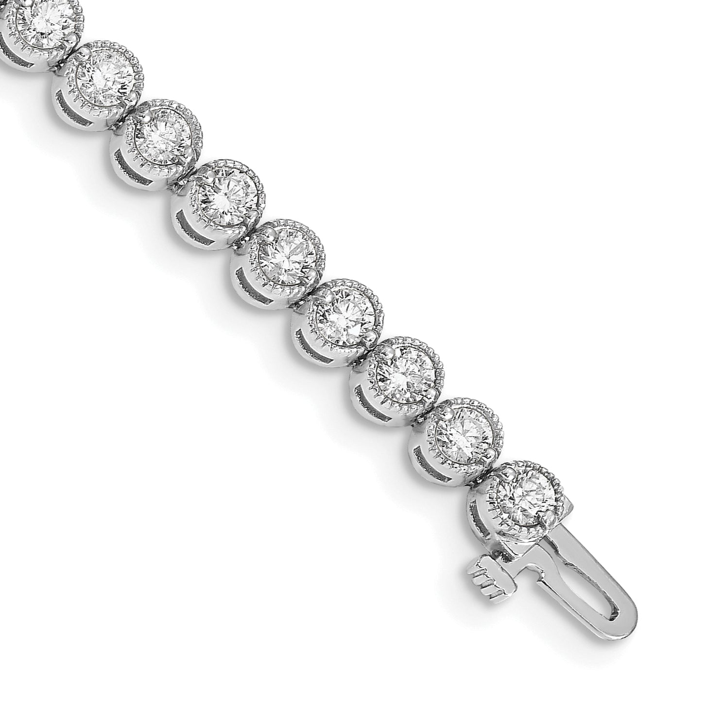 14k White Gold AA Diamond Tennis Bracelet