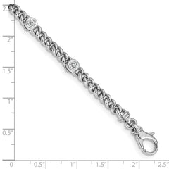 14k White Gold AA Diamond Fancy Bracelet