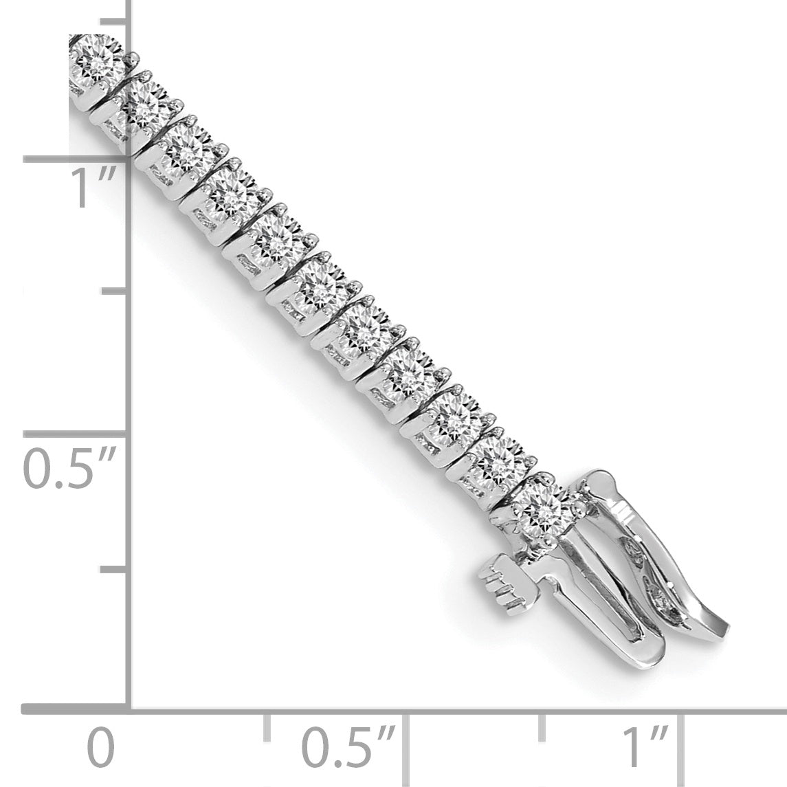 14k White Gold AA Diamond Tennis Bracelet