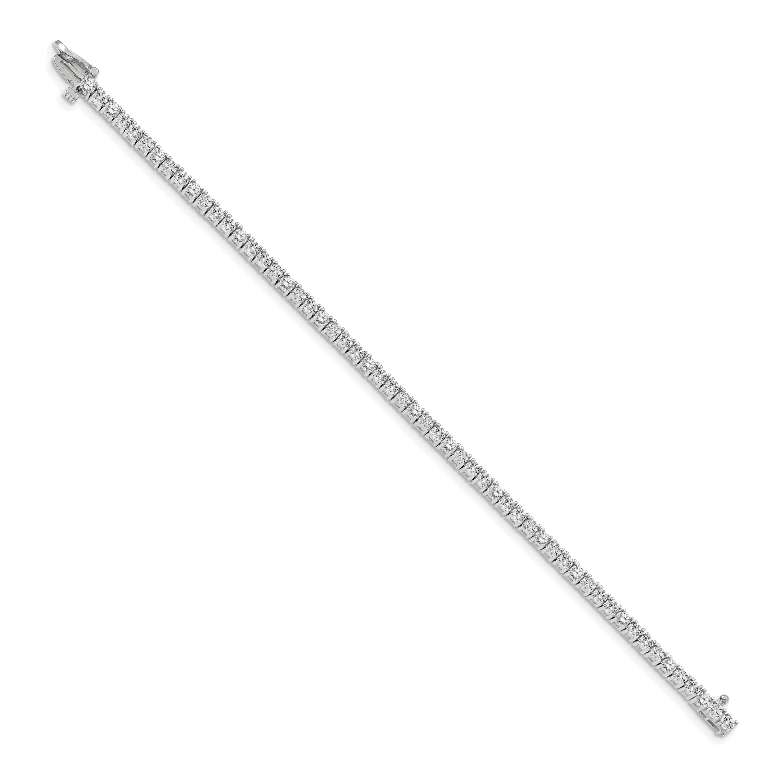 14k White Gold AA Diamond Tennis Bracelet