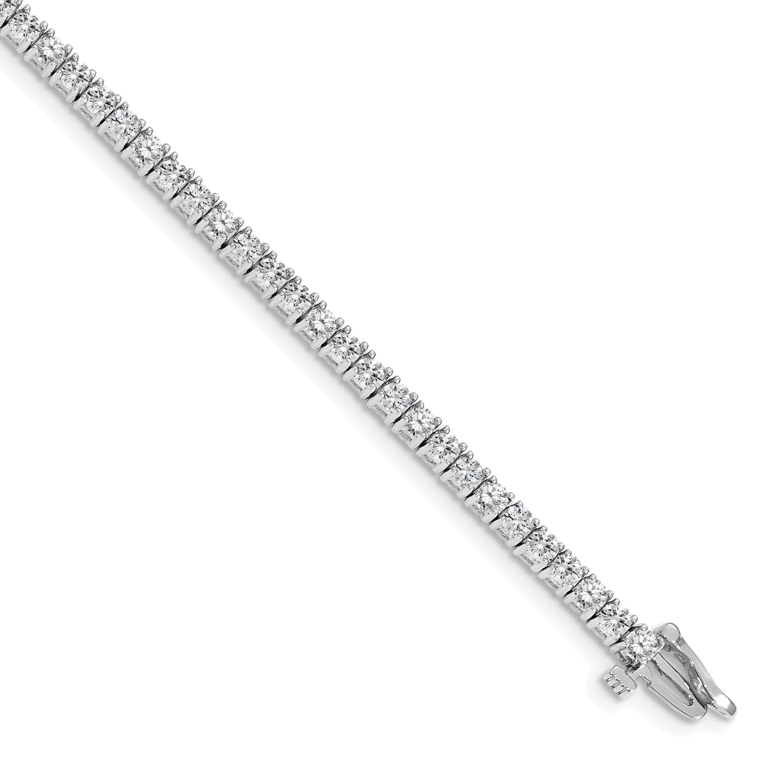 14k White Gold AA Diamond Tennis Bracelet