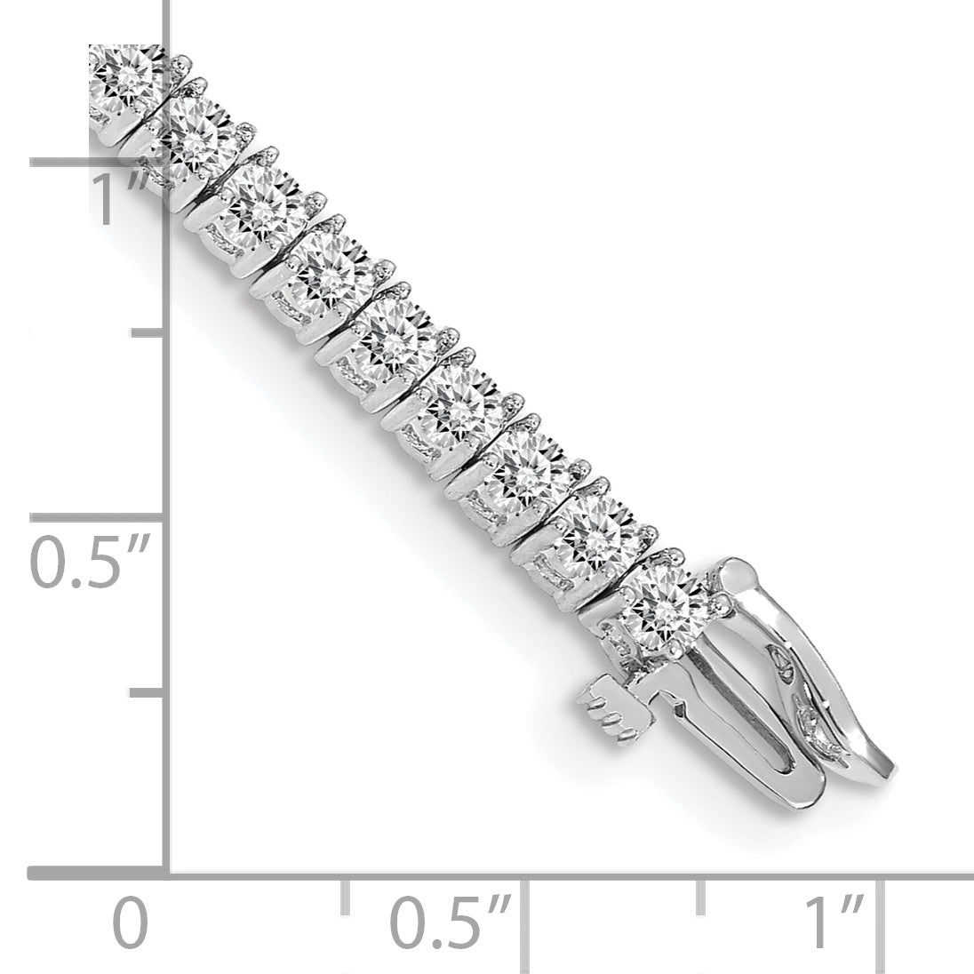 14k White Gold AA Diamond Tennis Bracelet