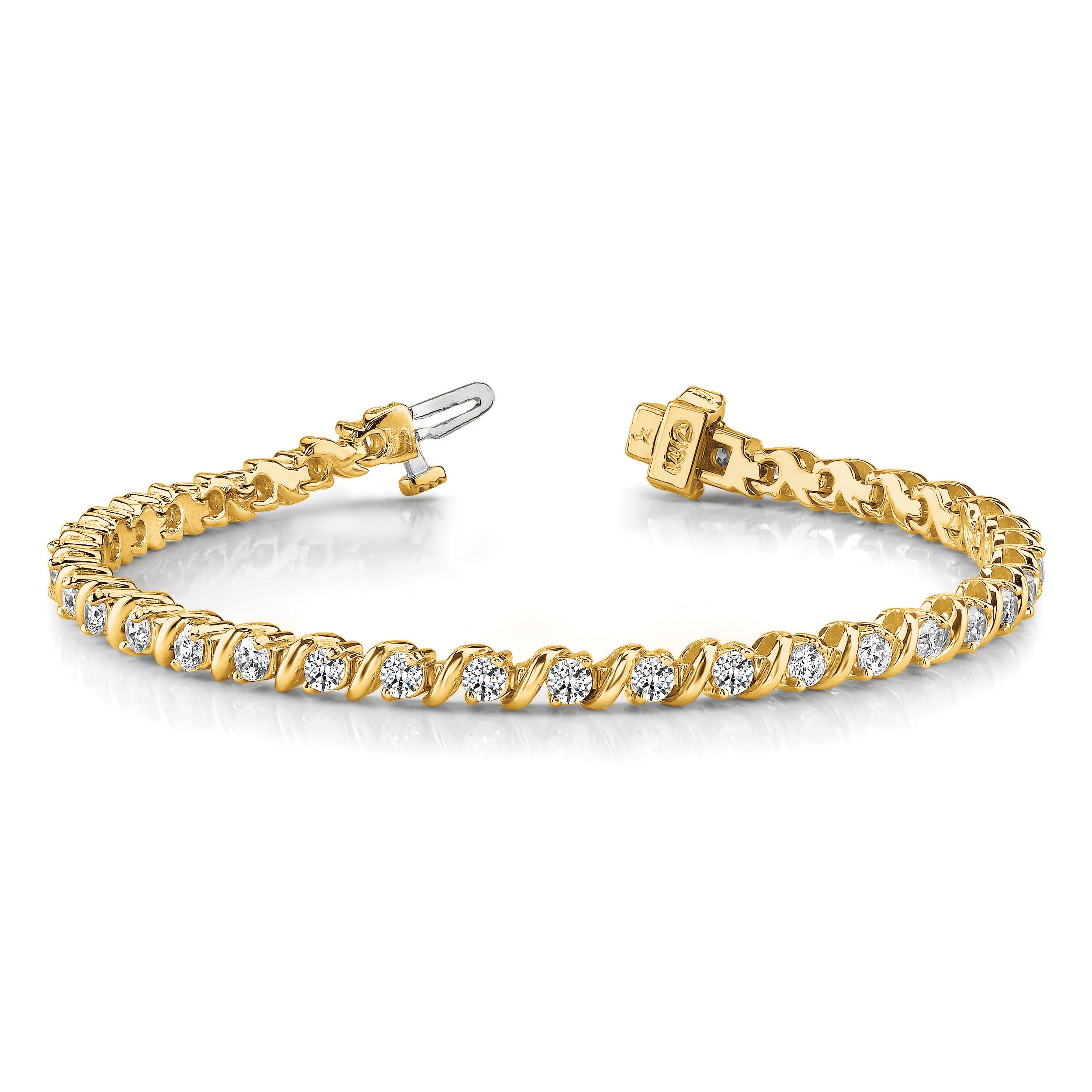 14k AA Diamond Tennis Bracelet