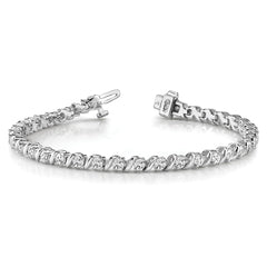 14k White Gold AA Diamond Tennis Bracelet