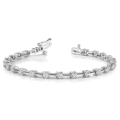 14k White Gold AA Diamond Tennis Bracelet