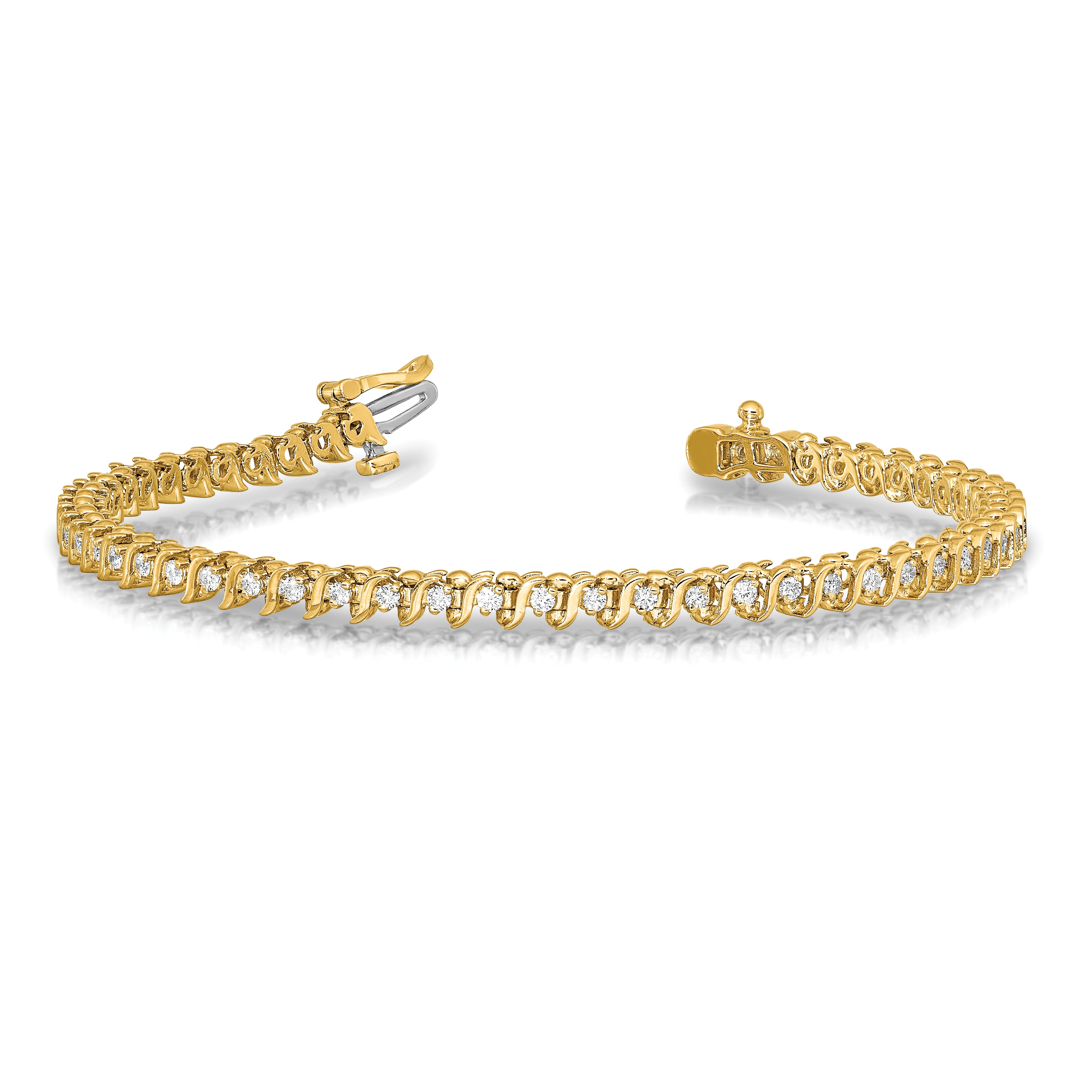 14k AA Diamond Tennis Bracelet