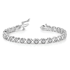 14k White Gold AA Diamond Tennis Bracelet