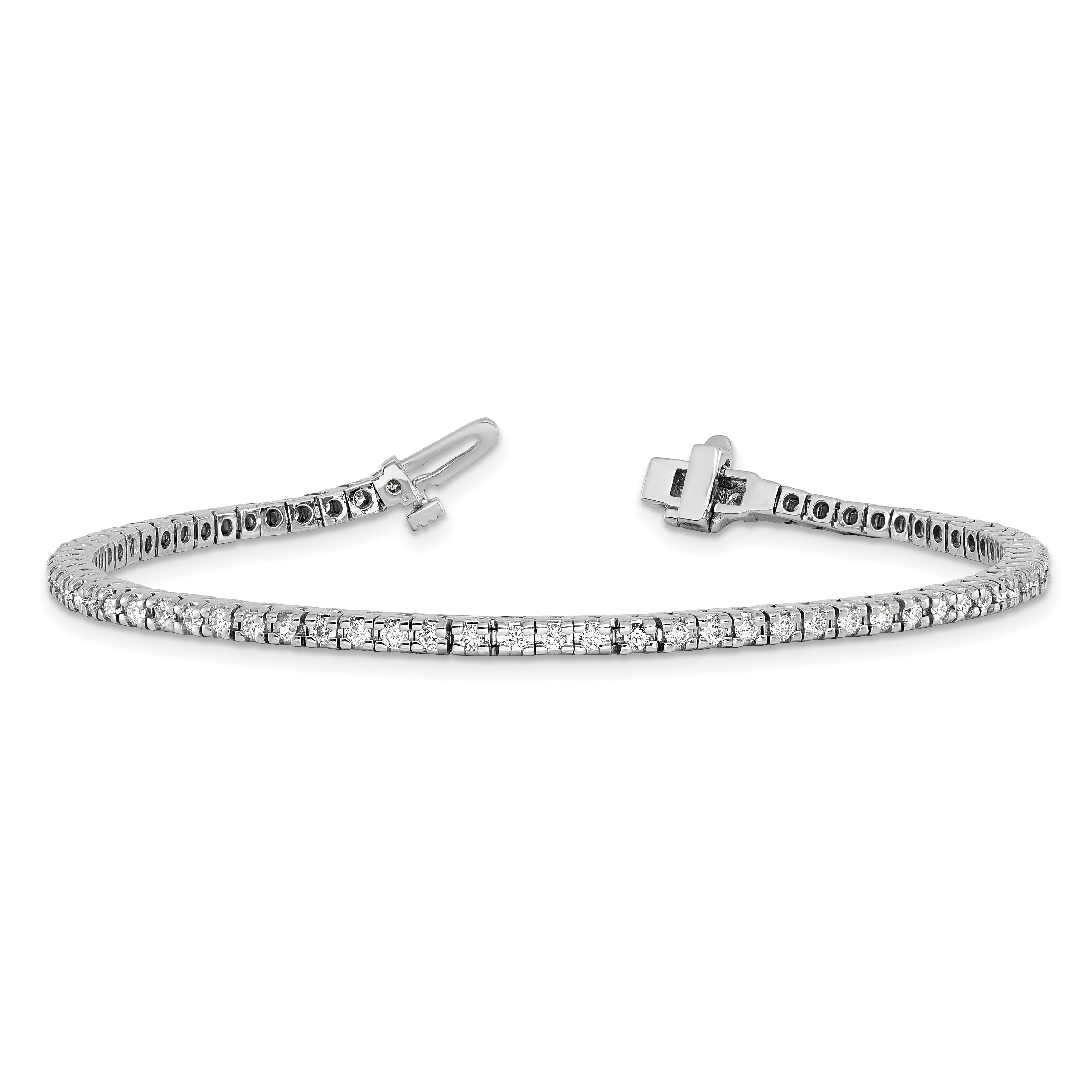 14k White Gold AA Diamond Tennis Bracelet