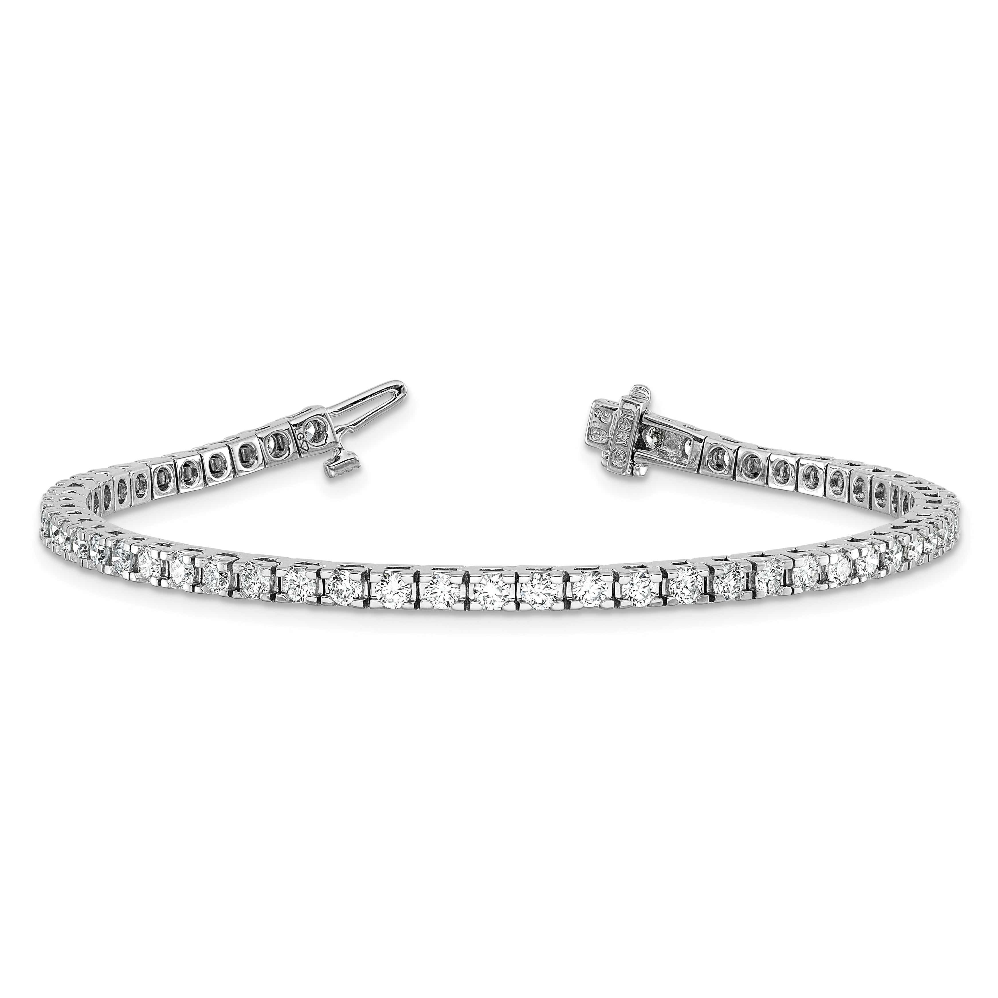 14k White Gold AA Diamond Tennis Bracelet