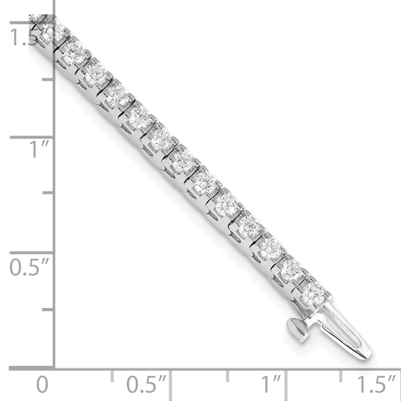 14k White Gold AA Diamond Tennis Bracelet