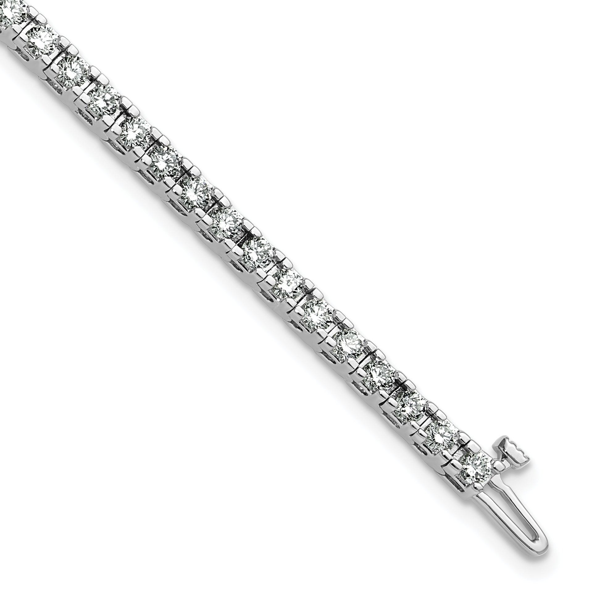 14k White Gold AA Diamond Tennis Bracelet