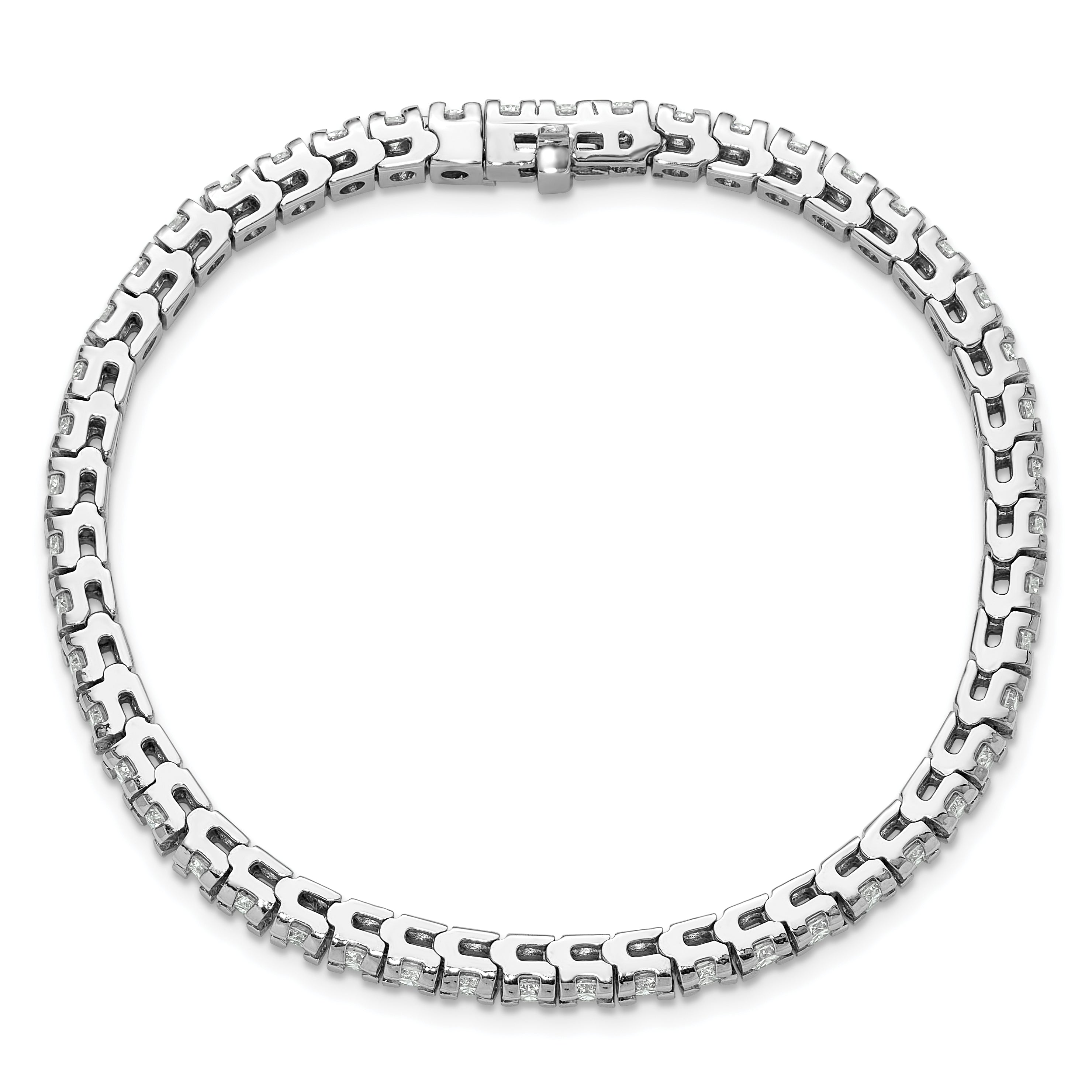 14k White Gold AA Diamond Tennis Bracelet