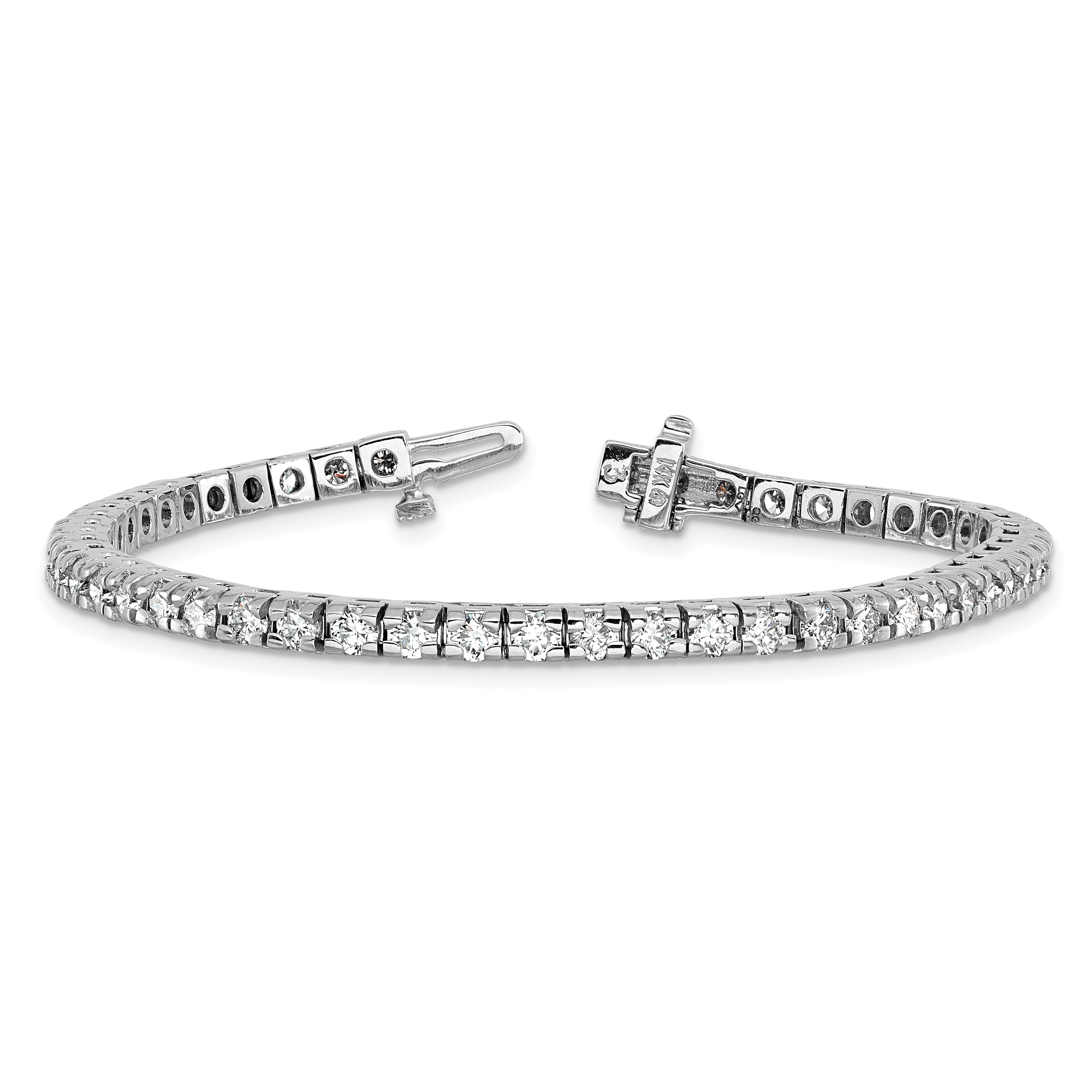 14k White Gold AA Diamond Tennis Bracelet