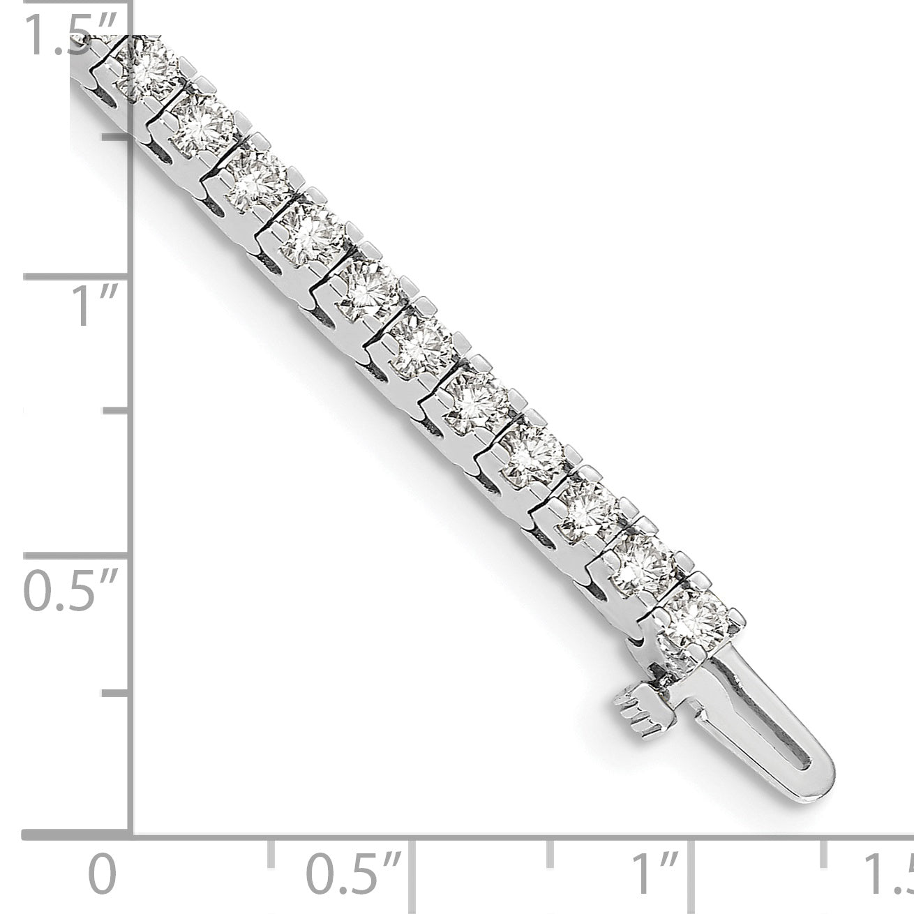 14k White Gold AA Diamond Tennis Bracelet